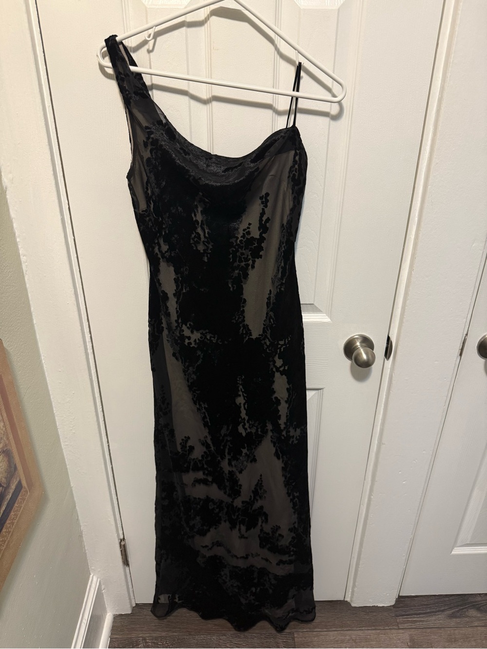 Size 4 A.B.S. Evening Collection Black Velvet Maxi Dress